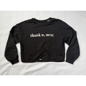 Ariana Grande Thank U, Next Cropped Sweatshirt Sz S H&M